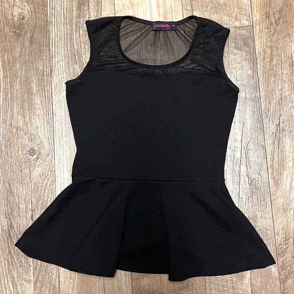 🐼/classic black blouse with mini skirt/🐼